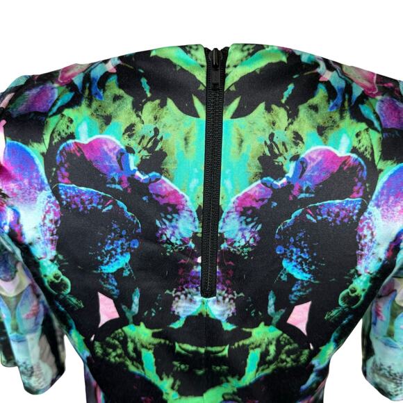 Milly NWT Surfer Mesh Colorful Watercolor Floral Top - Picture 5 of 11